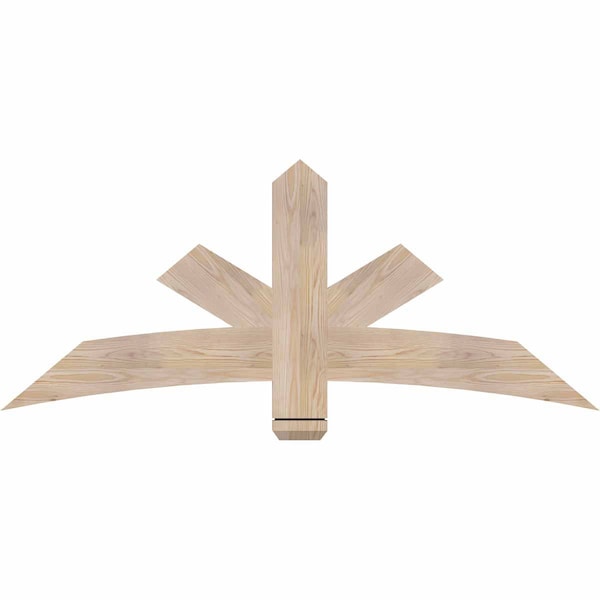 Ekena Millwork Alberta Smooth Timber Gable Bracket, Douglas Fir, 60"W x 25"H x 1 1/2"D x 5 1/2"F, 10/12 Pitch GBW060X25X0206ALB00SDF - main